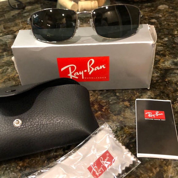 ray ban rectangle aviator sunglasses